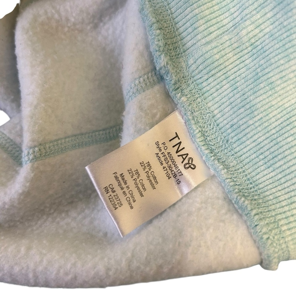 Tna Aritzia Baltic Hoodie Mint Green Aqua Orange Spiro Logo Size M - Picture 5 of 8